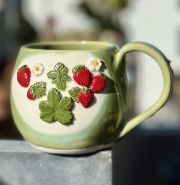 Mug en porcelaine "Fraises des bois" 3dl