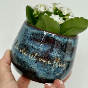 Cache-pot "La vie est une fleur"