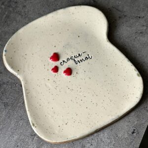 Assiette à tartine "coeurs"