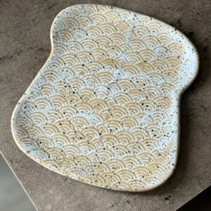 Assiette à tartine "vagues"