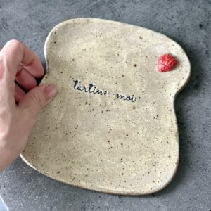 Assiette à tartine "fraise"