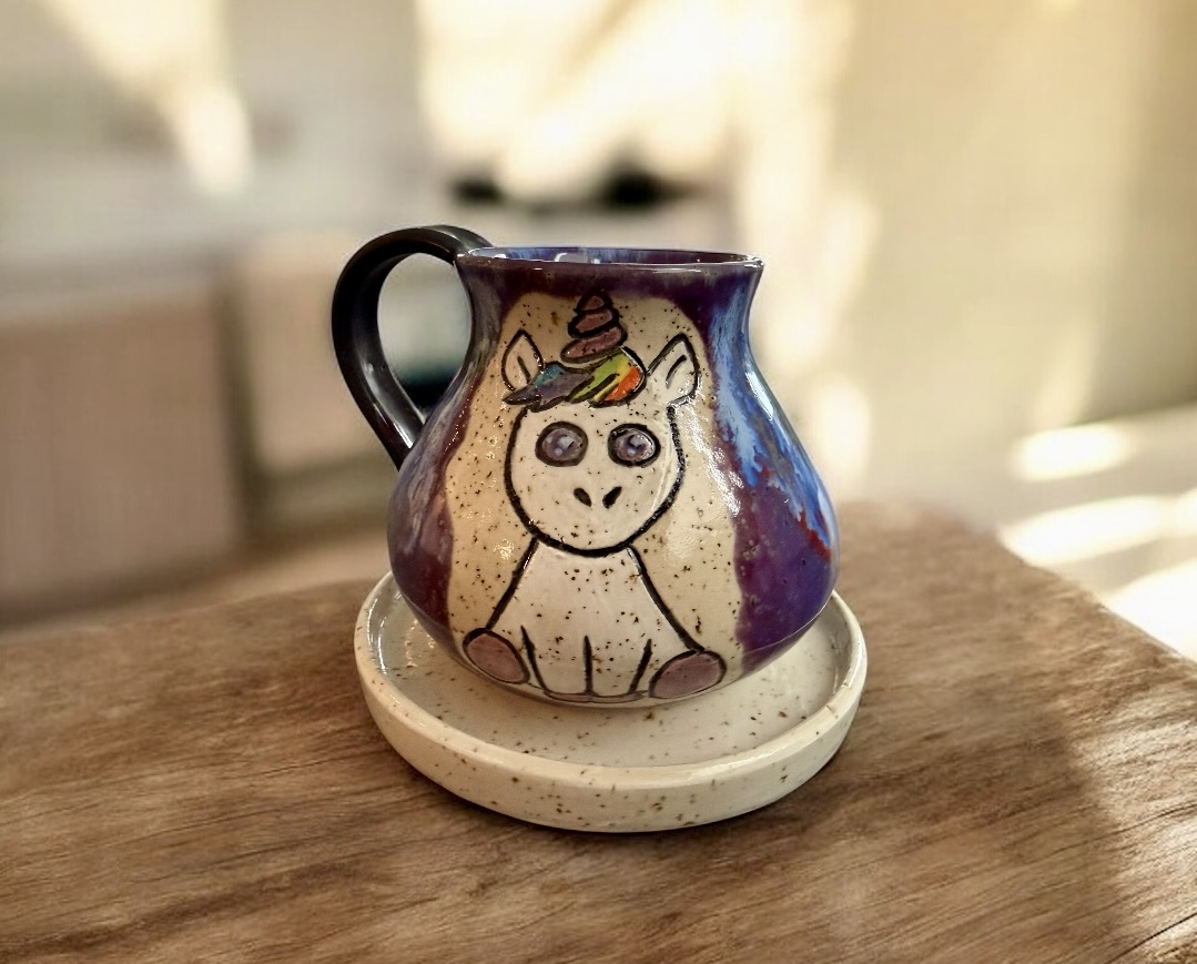 Mug Licorne 5dl et sa sous-tasse – Image 2