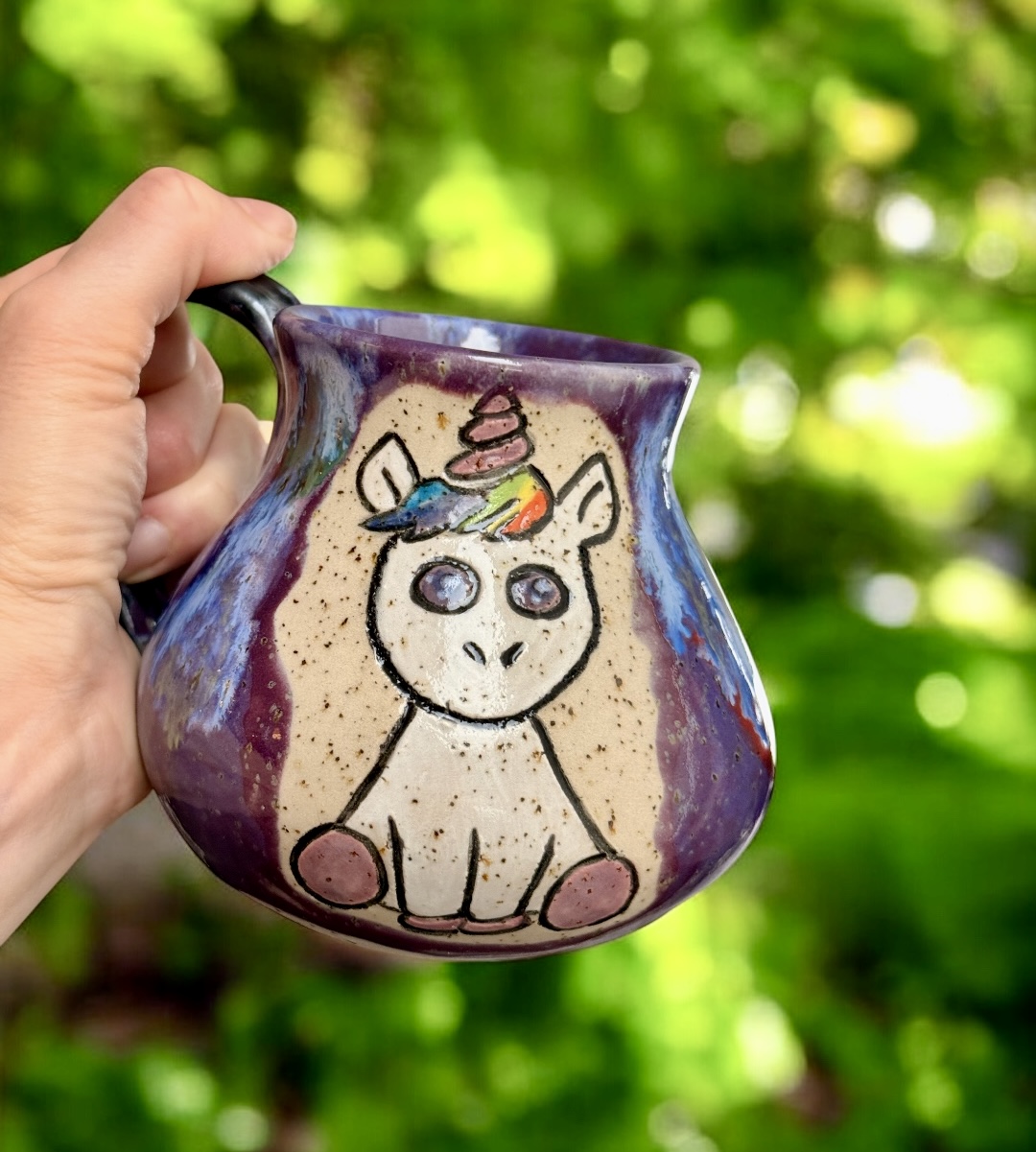 Mug Licorne 5dl et sa sous-tasse