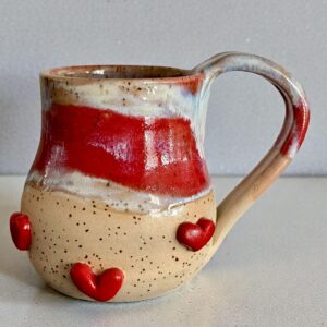 Mug Coeurs rouges 2,5dl